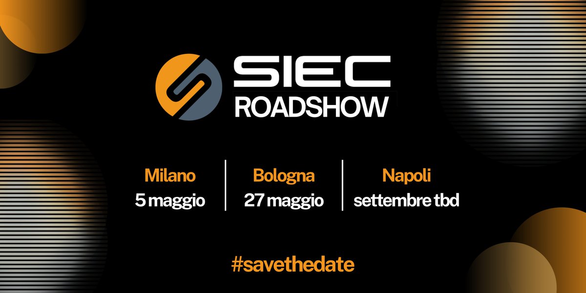 SIEC_Community's tweet photo. 📍 𝗜𝗹 𝗥𝗼𝗮𝗱𝘀𝗵𝗼𝘄 𝗦𝗜𝗘𝗖 𝗳𝗮 𝘁𝗮𝗽𝗽𝗮 𝗮 𝐁𝐨𝐥𝐨𝐠𝐧𝐚 𝟐𝟕 𝐌𝐚𝐠𝐠𝐢𝐨.

𝐁𝐨𝐥𝐨𝐠𝐧𝐚 
𝐦𝐞𝐫𝐜𝐨𝐥𝐞𝐝𝐢̀ 𝟐𝟕 𝐦𝐚𝐠𝐠𝐢𝐨, 𝐝𝐚𝐥𝐥𝐞 𝐨𝐫𝐞 𝟏𝟕:𝟎𝟎 
📍𝐇𝐨𝐭𝐞𝐥 𝐈 𝐏𝐨𝐫𝐭𝐢𝐜𝐢 - 𝐕𝐢𝐚 𝐝𝐞𝐥𝐥’𝐈𝐧𝐝𝐢𝐩𝐞𝐧𝐝𝐞𝐧𝐳𝐚, 𝟔𝟗 

#SIEC #ROADSHOW #BOLOGNA https://t.co/V25rPP0LmA