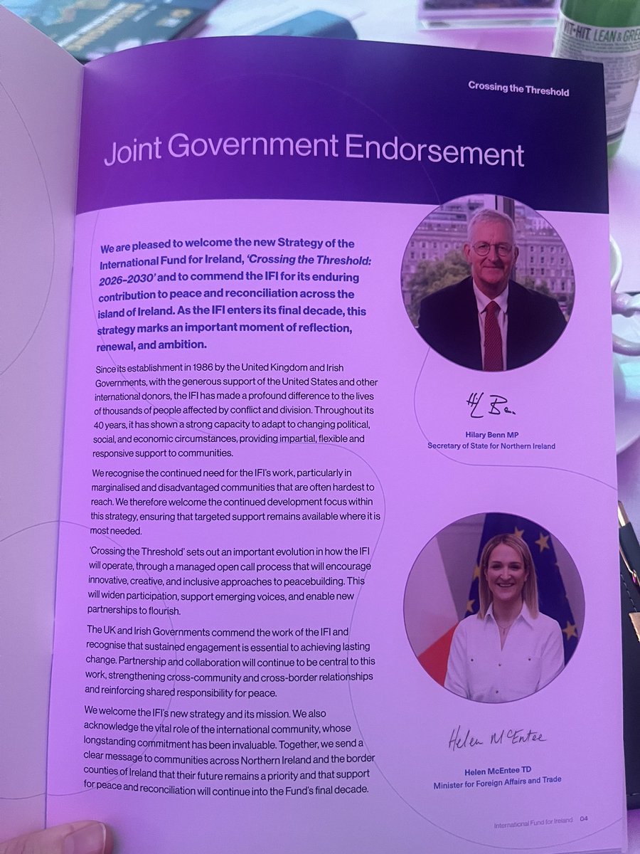 AmandaFBelfast's tweet photo. #IFI40 @FundforIreland celebration of 40 years  in Black Mountain Shared Space. Crossing the Threshold IFI Strategy 2026 - 2030. Stormont junior ministers reflecting on the importance of peace building. https://t.co/1BUTFCudm4