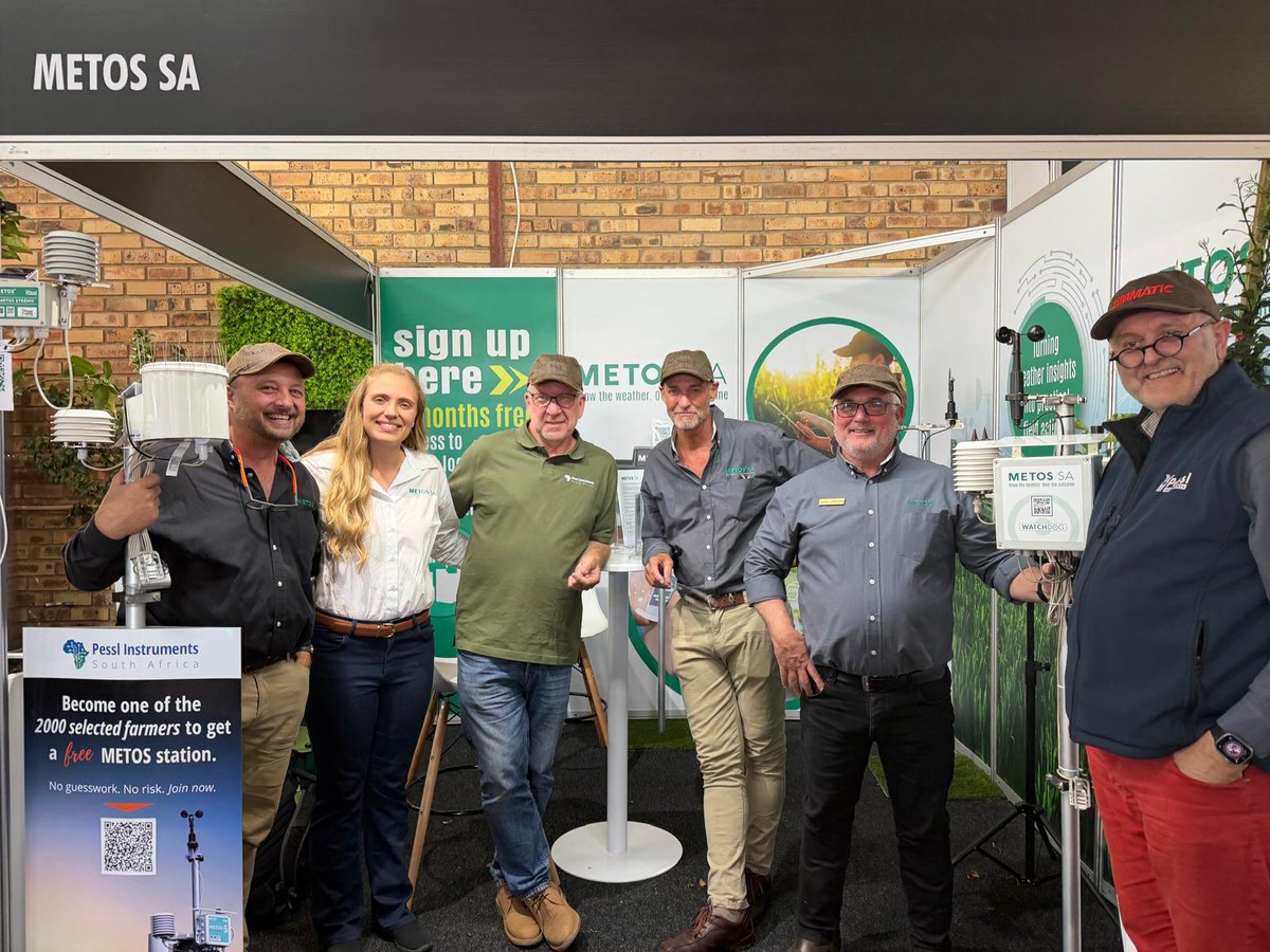 metos_austria's tweet photo. METOS weather stations are everywhere at #NAMPO this year 🌍🌱

With 10+ partners across the exhibition grounds, farmers can sign up for 6 months free access to hyper-local weather intelligence, alerts, forecasts &amp; decision-support tools.

https://t.co/TPzRu4Bkqx https://t.co/z0pkuAFMha
