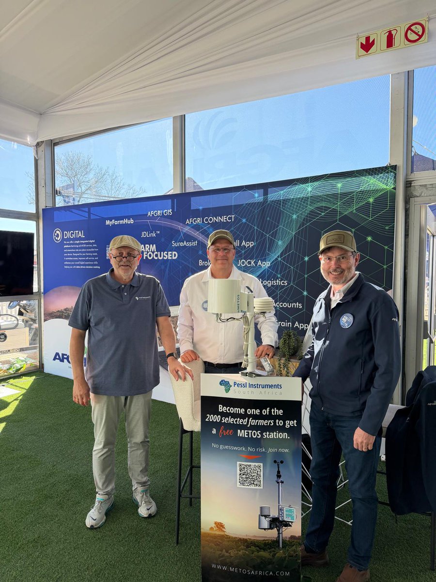 metos_austria's tweet photo. METOS weather stations are everywhere at #NAMPO this year 🌍🌱

With 10+ partners across the exhibition grounds, farmers can sign up for 6 months free access to hyper-local weather intelligence, alerts, forecasts &amp; decision-support tools.

https://t.co/TPzRu4Bkqx https://t.co/z0pkuAFMha