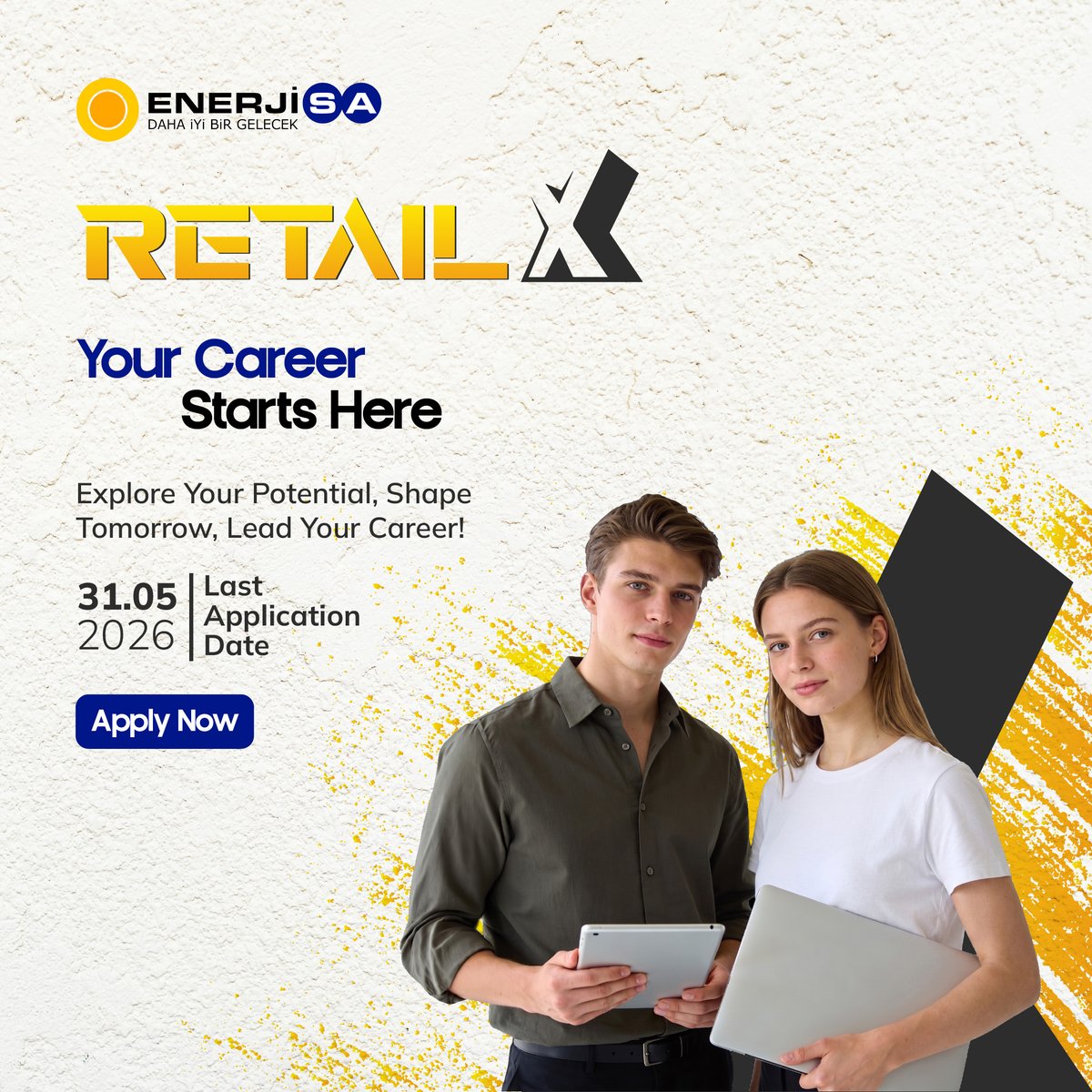 baskentkym's tweet photo. Enerjisa’da kariyerine güçlü bir başlangıç yapmaya hazır mısın?

Genç Yetenek İşe Alım Programı Retail-X ile enerji sektörü ve perakende dünyasında etki yaratacağın bir kariyer yolculuğu seni bekliyor! 

Başvuru ve detaylar için

https://t.co/ekQqHP0uTz https://t.co/Yx6N3rkbXv