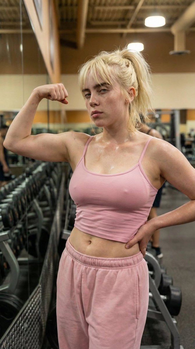 Sameer_king11's tweet photo. Billie Eilish in the gym🥵 😍 https://t.co/1bIrivxLkh