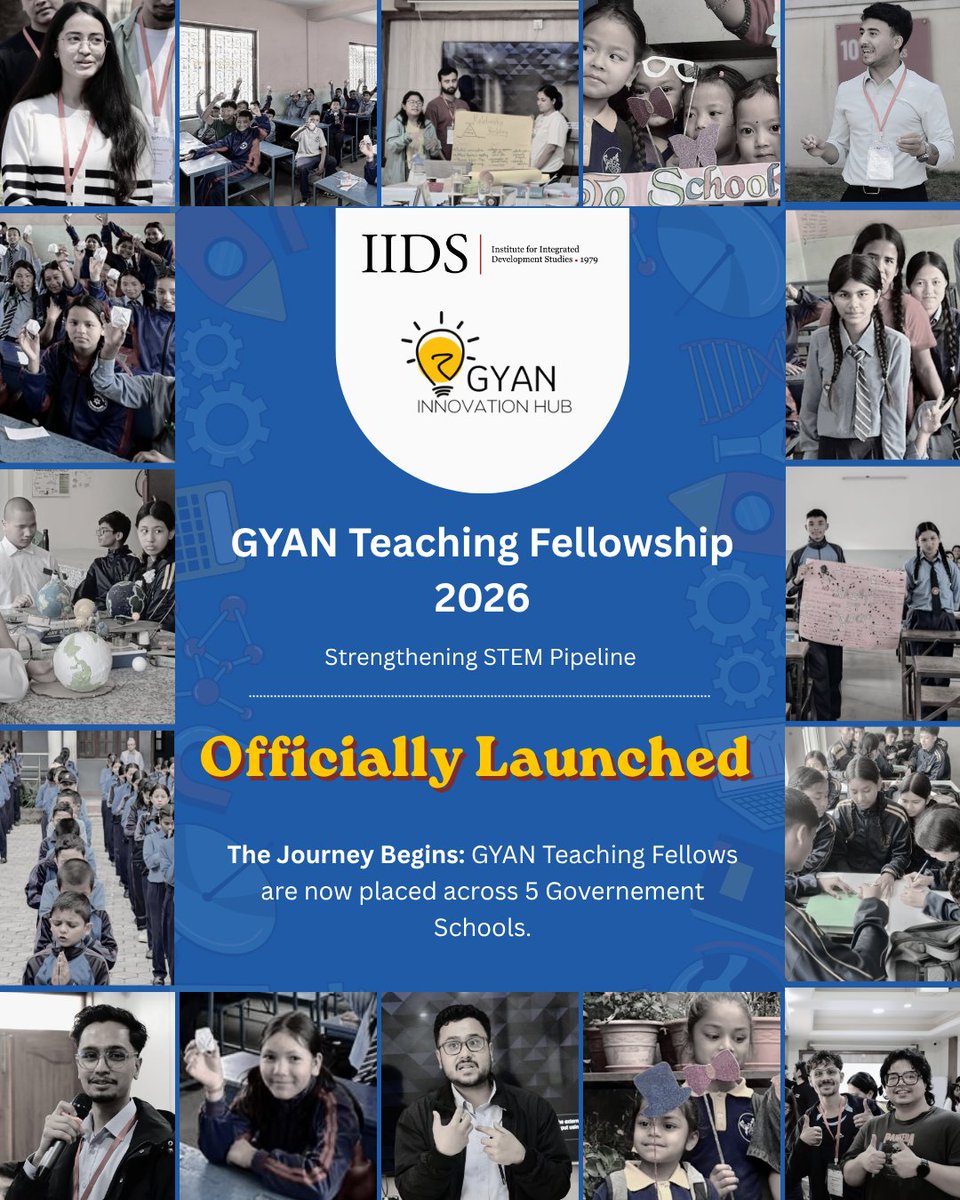 iids1979's tweet photo. We have hit the ground running! IIDS launched the GYAN Teaching Fellowship, a flagship initiative aimed at strengthening the STEM pipeline in Nepal’s government schools. https://t.co/QWOgEBYfVK