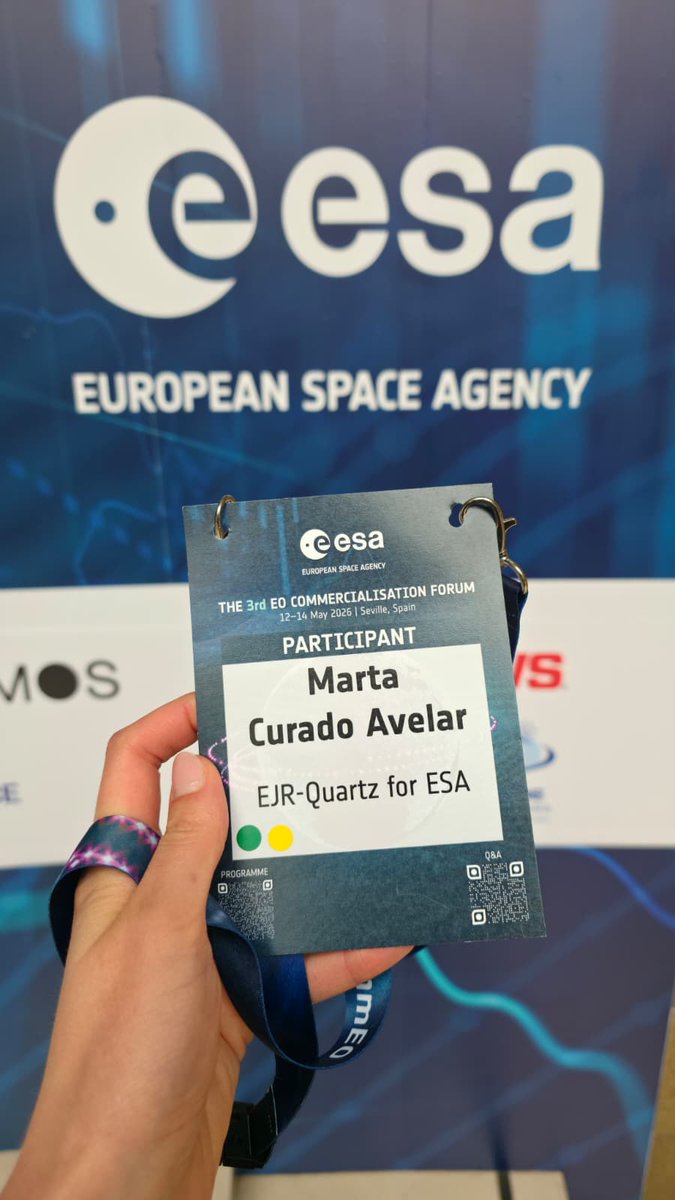 ejrquartz's tweet photo. 💃🏽Our EO editor Marta is in Seville for the 3rd @esa #CommEO.🌍The forum connects startups, investors and innovators to turn #EarthObservation data into impact.🎤
🤝While there, Marta's catching up with the InCubed team and supporting comms for Φ-lab/InCubed.📸 @ESA_CommGateway https://t.co/b6K1gXUWNZ