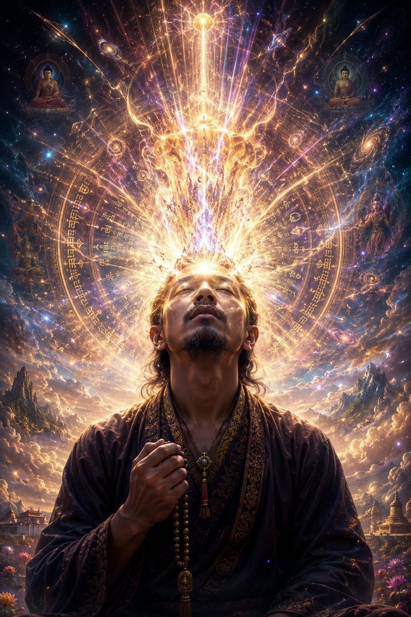 BunyipAlex88962's tweet photo. Uṣṇīṣa Vijaya Dhāraṇī

Mantra

Namo buddhaja
Namo dharmaja
Namo sanghaja

Tadyathā om muni muni mahā munaye svāhā

Namo bhagavate trailokya prativiśiṣṭāya buddhāya bhagavate. Tadyathā: om,
viśodhaya viśodhaya, asama-sama samantāvabhāsa-spharaṇa gati gahana svabhāva viśuddhe, abhiṣiñcatu mām.

Sugata vara vacana amṛta abhiṣekai mahā mantra-padaiḥ. Āhara āhara āyuḥ saṃdhāraṇi. Śodhaya śodhaya gagana viśuddhe. Uṣṇīṣa vijaya viśuddhe sahasra-raśmi saṃcodite. Sarva tathāgata avalokani ṣaṭ-pāramitā-paripūraṇi. Sarva tathāgata mati daśa-bhūmi pratiṣṭhite. Sarva tathāgata hṛdaya adhiṣṭhānādhiṣṭhita mahā-mudre. Vajra kāya saṃhatana viśuddhe. 

Sarvāvaraṇa apāya-durgati pari viśuddhe, prati-nivartaya āyuḥ śuddhe. Samaya adhiṣṭhite.

 Maṇi maṇi mahā maṇi. Tathatā bhūta-koṭi pariśuddhe. Visphuṭa buddhi śuddhe. Jaya jaya, vijaya vijaya. 

Smara smara, sarva buddha adhiṣṭhita śuddhe, vajri vajragarbhe vajraṃ bhavatu mama śarīram. Sarva sattvānāṃ ca kāya pari viśuddhe. 

Sarva gati pariśuddhe. Sarva tathāgata siñca me samāśvāsayantu. Sarva tathāgata samāśvāsa adhiṣṭhite. Budhya budhya, vibudhya vibudhya, bodhaya bodhaya, vibodhaya vibodhaya samanta pariśuddhe.

 Sarva tathāgata hṛdaya adhiṣṭhānādhiṣṭhita mahā-mudre svāhā.

English Translation

Homage to the Buddha.
Homage to the Dharma.
Homage to the Sangha.
Thus: Om, Sage, Sage, Great Sage, Svāhā.

Homage to the Blessed Buddha,
the Supreme One exalted above the three worlds.

Thus:

Om. Purify, purify!
Completely purify!
O incomparable radiant one shining in all directions,
whose nature is pure like the vast sky.

Consecrate me
with the nectar blessing
of the sublime speech of the Sugatas.

O great mantra words,
draw in, draw in!
Sustain and uphold life-force.

Purify, purify!
O sky-like purity!
O Victorious Crown of the Buddha, utterly pure,
radiating thousands of rays of light.

Observed and blessed
by all Tathāgatas,
perfecting all pāramitās,
established in the wisdom of all Buddhas
and the ten bhūmis.

Empowered by the heart essence
of all Tathāgatas,
the Great Seal.

Purify the vajra body.
Purify all karmic obscurations,
all lower realms and suffering destinies.

Reverse decay and untimely death.
Purify lifespan itself.

Established by sacred samaya.

Jewel! Jewel! Great Jewel!
Reality itself utterly pure
to the very limit of existence.

May awakened wisdom blaze forth in purity.

Victory! Victory!
Great victory! Great victory!

Remember! Remember!
Established in purity
by all Buddhas.

O Vajra One, womb of the vajra!

May my body become vajra-like.
May the bodies of all sentient beings
likewise become purified.

May all realms of existence be purified.

May all Tathāgatas comfort and sustain me.

Awaken! Awaken!
Fully awaken! Fully awaken!

Bring enlightenment!
Completely awaken enlightenment!

Perfectly pure in every direction.

Empowered by the heart essence
of all Tathāgatas,
the Great Seal.

Svāhā.