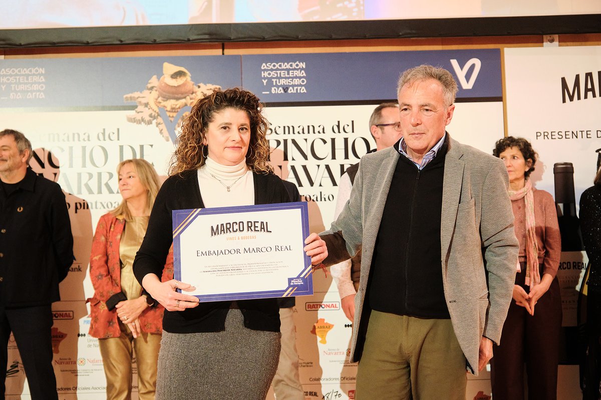 hostnavarra's tweet photo. Premio Berlys al Mejor Pincho con Base de Pan: Lobby Bar Inglés – Hotel Tres Reyes 
 Premio Ayto. de Pamplona a la Trayectoria Profesional: Rex Casa de Comidas 
Reconocimiento Marco Real: Susana Rodríguez y Bernabé Cabrera 
@VisitNavarra
@VisitPamplona https://t.co/MsIcw2URVt