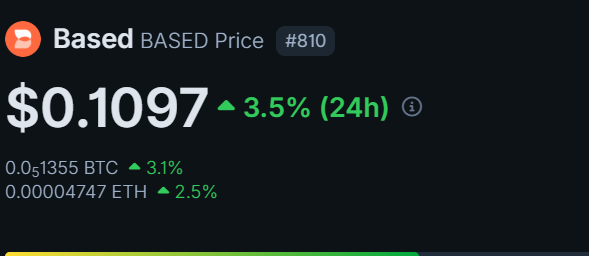 MagodeOzCRIPTO's tweet photo. The second $BASED airdrop has been distributed.

It was automatically deposited into our staking account, and if we want to sell, we must first unstake.

In my case, I received approximately 4,670 tokens, which is equivalent to $467.

The token price continues to hold very well at $0.1, with a valuation of $100 million.

@BasedOneX