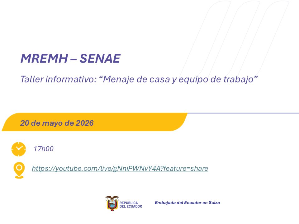 Embajada del Ecuador en Suiza tweet media
