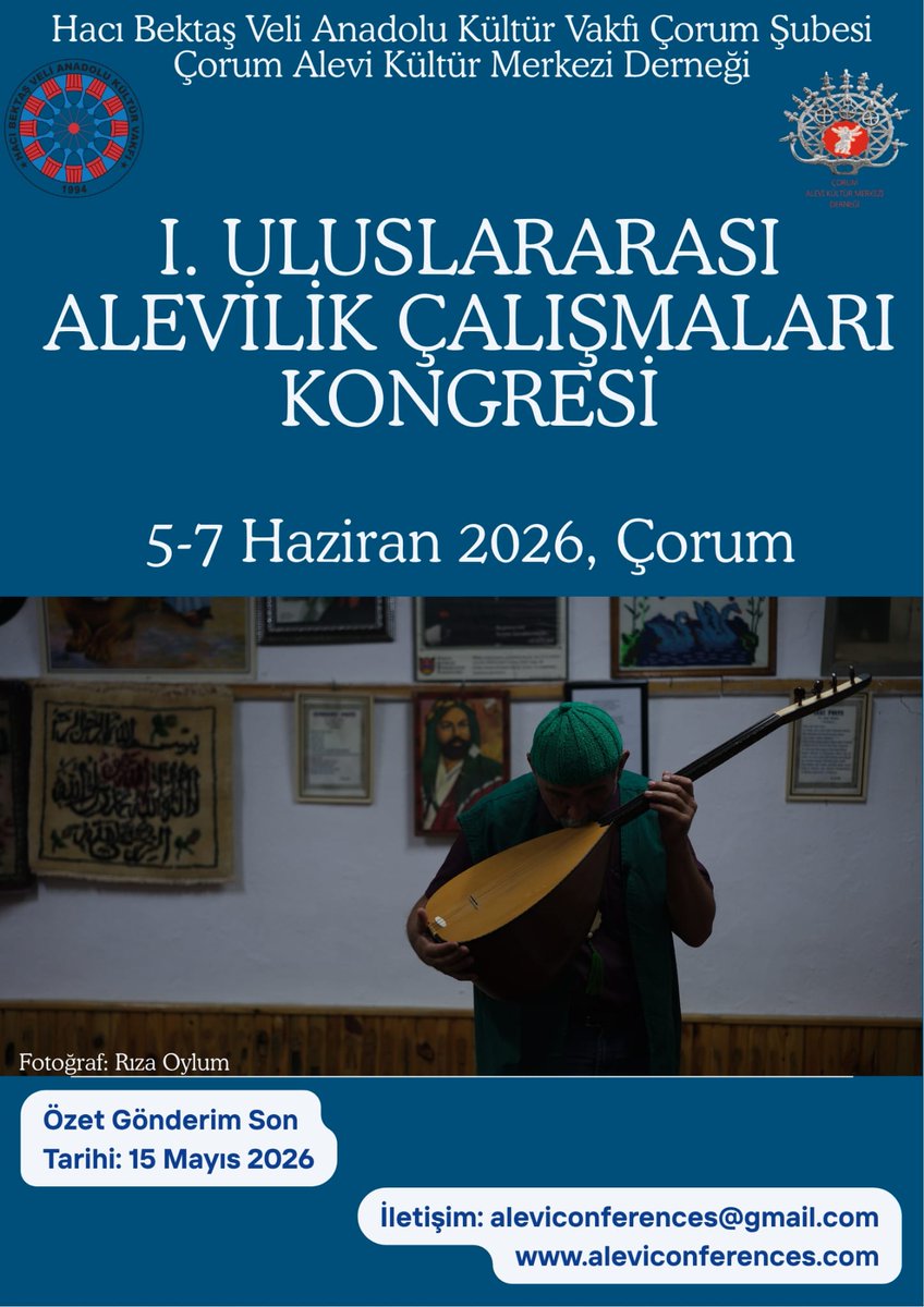 NailElhan's tweet photo. I. Uluslararası Alevilik Çalışmaları Kongresi'nin sosyal programı netleşti: 
5 Haziran: Erdal-Mercan Erzincan Konseri 
6 Haziran: Dertli Divani Konseri ve Cem 
7 Haziran: Hattuşa-Alacahöyük-Kırklar Türbesi Gezisi ve Mustafa Özarslan Konseri
⬇️ https://t.co/U7seSeGSpQ