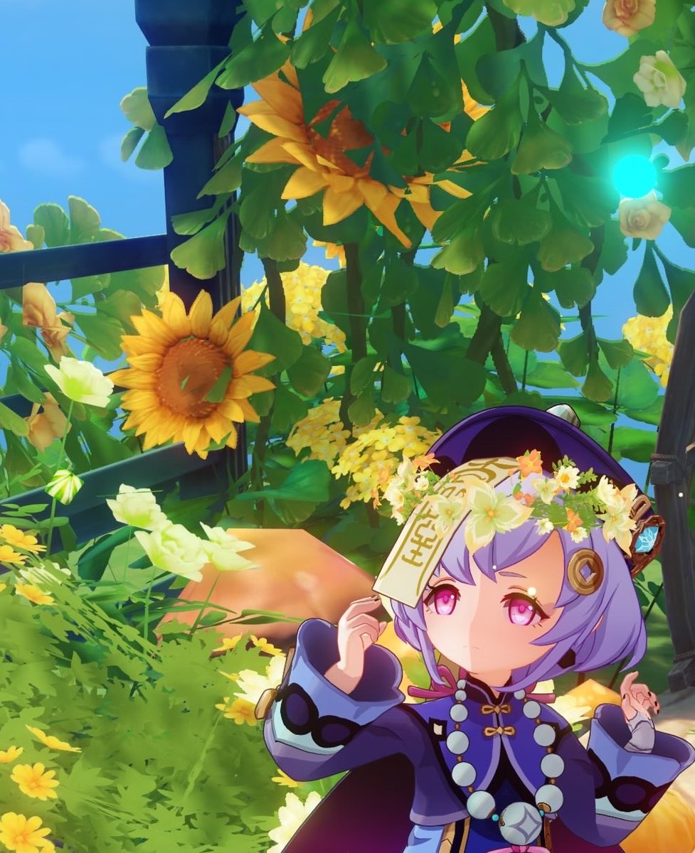 ヨォーヨちゃんのおかげで花かんむりの作り方覚えた七七ちゃん