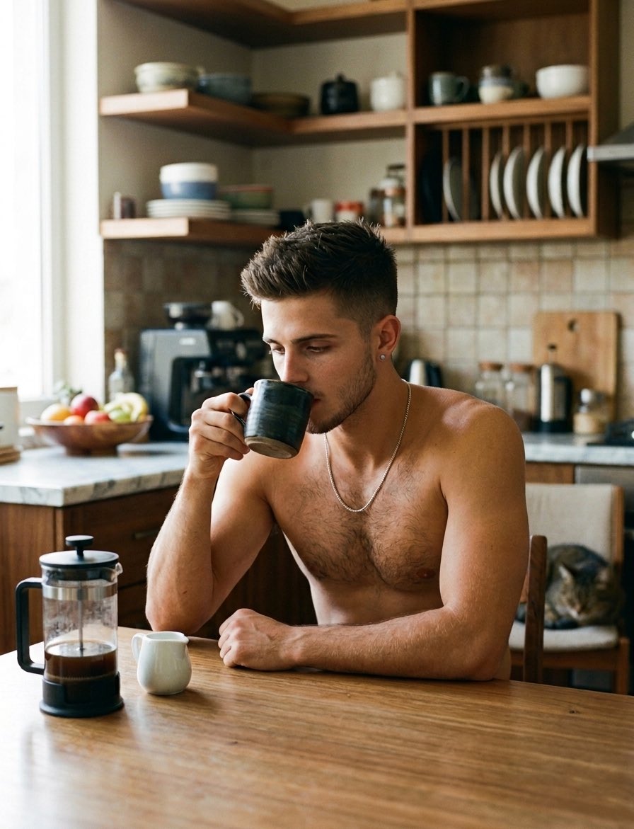 callmesoren1's tweet photo. Finally decided to share my world here. There’s something about a quiet cup of coffee and the perfect light that makes everything feel right. ☕️
#GayTravel #GayLifestyle #GoldenHour #LGBTTwitter #CoffeeVibes #Aesthetic #NewAccount https://t.co/4J1mLzc237