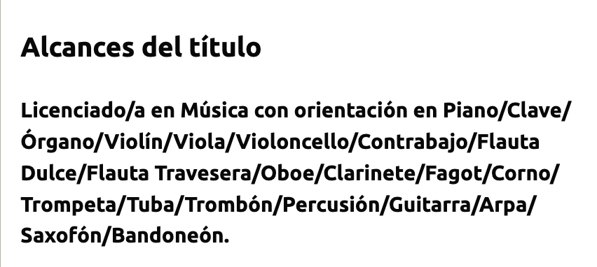PregoneroL's tweet photo. Efectivamente, la Universidad Nacional de las Artes tiene licenciatura con orientación en arpa.
También en Oboe y Fagot. https://t.co/ZlsbtqcJly