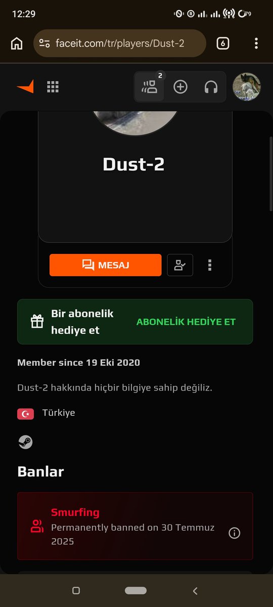 HervePerceval's tweet photo. @FACEIT_Darwin Hi. My friend was bannd for smurfing,but he wasn't actually a smurf.Hewas just playing on the same computer with his brother.He didn't know it was illegal.He's been banned for almost ayear, and we've submitted tickets to many places,but the ban hasn't been removed https://t.co/Qro2WeXe6N