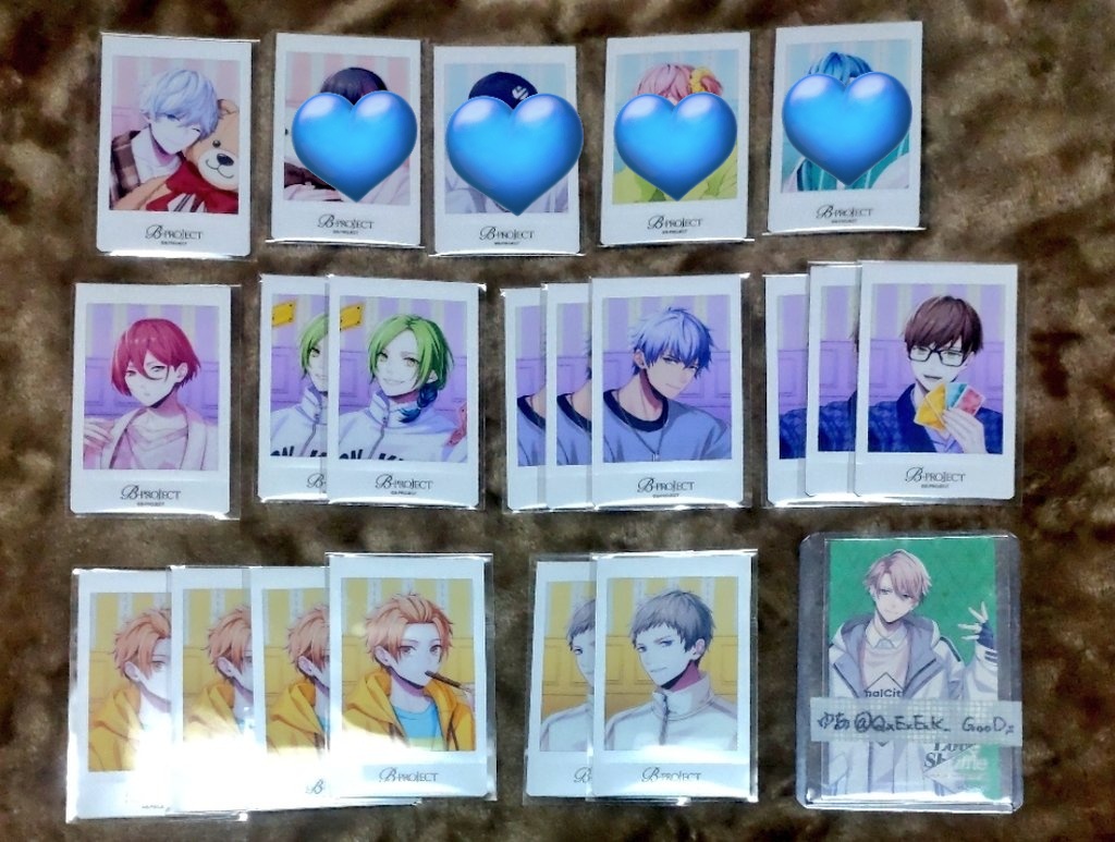 QxExExK_GooDs's tweet photo. 【交換】B-PROJECT Bプロ PrivateRoom ポプア チェキ

譲→北門 音済 ✫王茶利 ✫野目 ✫釈村✫明謙 ✫殿
サイン👑→是国 遙日 殿

求→増長

✫は定価譲渡または異種(Time)交換可能
都内手渡し(要相談)/郵送交換

別ポスの缶バッジ､クリカ､特典と纏め交換可能 https://t.co/DqPBNTPVu8