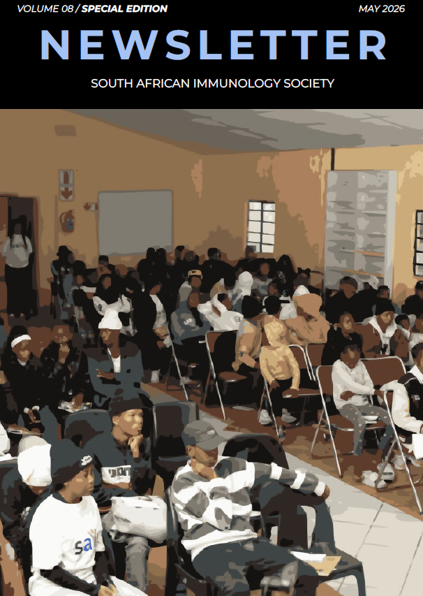 SAImmunology's tweet photo. Our May 2026 special edition newsletter is here!🌵
This edition captures a memorable milestone for our society — the Day of Immunology Outreach Programme held on 25 April 2026. 

Check out our linkedIn page to read this heartwarming edition 💜
🔗https://t.co/EIBUoe7YqP https://t.co/sePoWKgSi9