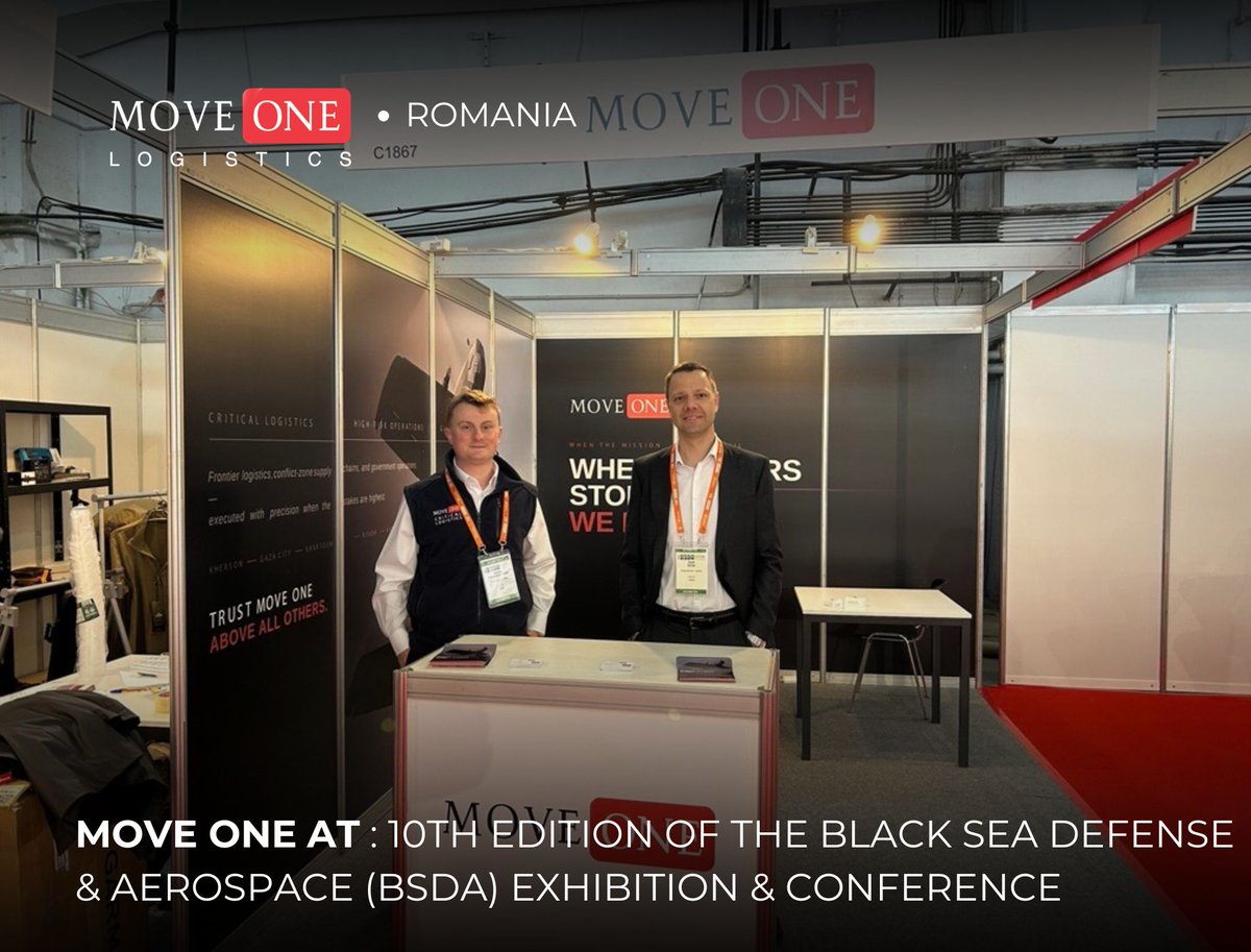 MoveOneInc's tweet photo. Move One is pleased to be participating in the 10th Edition of the Black Sea Defense &amp; Aerospace (BSDA) Exhibition &amp; Conference, taking place in Bucharest, Romania, from May 13–15, 2026

📍 Visit us at Booth C1867 https://t.co/a058qFpETF