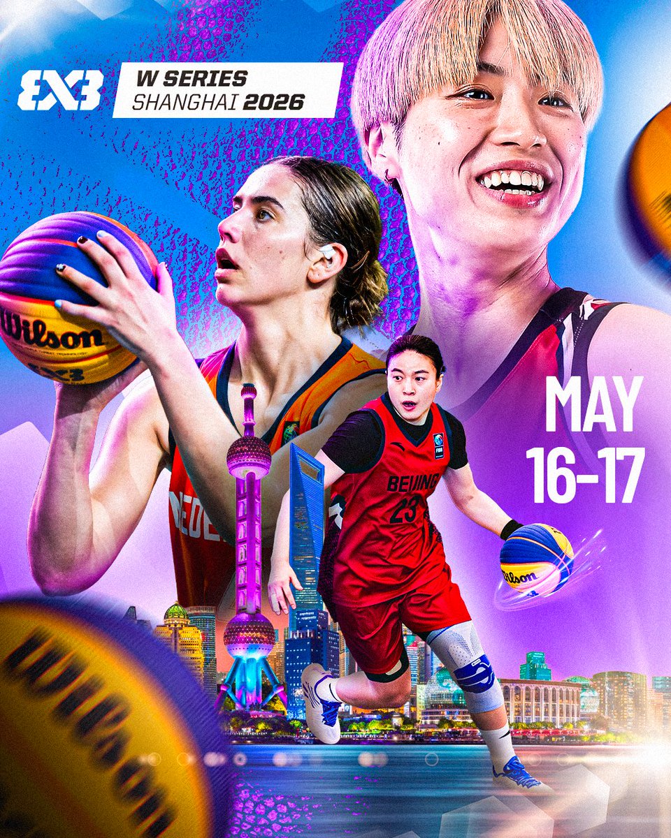 FIBA3x3's tweet photo. 上海，我们回来了 🏙️🇨🇳 
Shanghai, we are back.

Watch on https://t.co/QrItUZ3quj

#3x3WSShanghai x #3x3WS https://t.co/wA5hjFAVBm