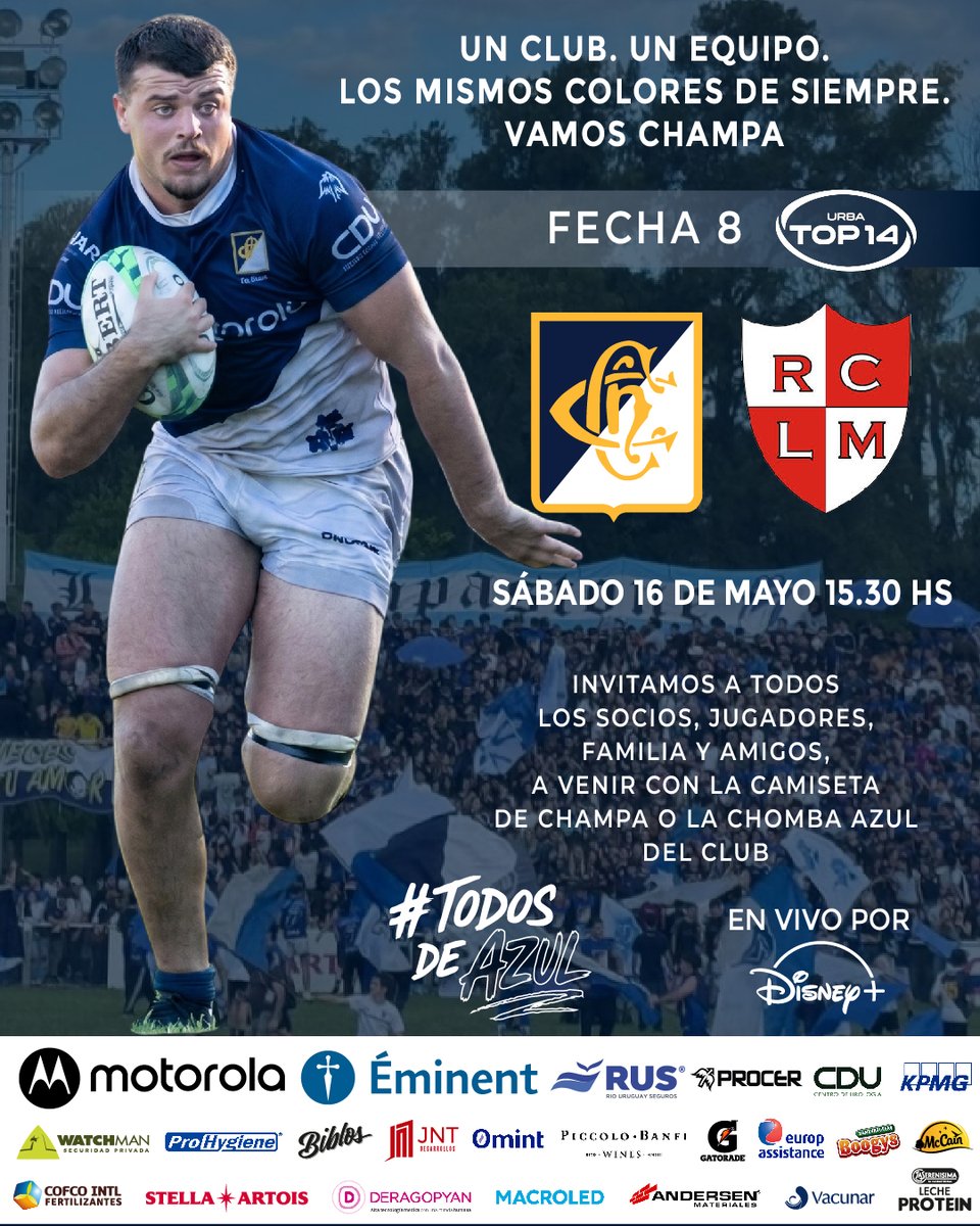 NotiChampa's tweet photo. 🏉 𝗥𝘂𝗴𝗯𝘆 𝗣𝗦
El sábado el PS recibe a Los Matreros en Estancias por la fecha 8 del Top14 de la @urba_ok .
𝗟𝗹𝗲𝘃𝗮́ 𝗹𝗮 𝗰𝗵𝗼𝗺𝗯𝗮 𝗮𝘇𝘂𝗹 𝗾𝘂𝗲 𝗻𝗼𝘀 𝗶𝗱𝗲𝗻𝘁𝗶𝗳𝗶𝗰𝗮, 𝗼 𝗮𝗹𝗴𝘂𝗻𝗮 𝗼𝘁𝗿𝗮 𝗽𝗿𝗲𝗻𝗱𝗮 𝗮𝗹𝘂𝘀𝗶𝘃𝗮 𝗮 𝗖𝗵𝗮𝗺𝗽𝗮.
#TodosdeAzul https://t.co/GWBGvLWfAs