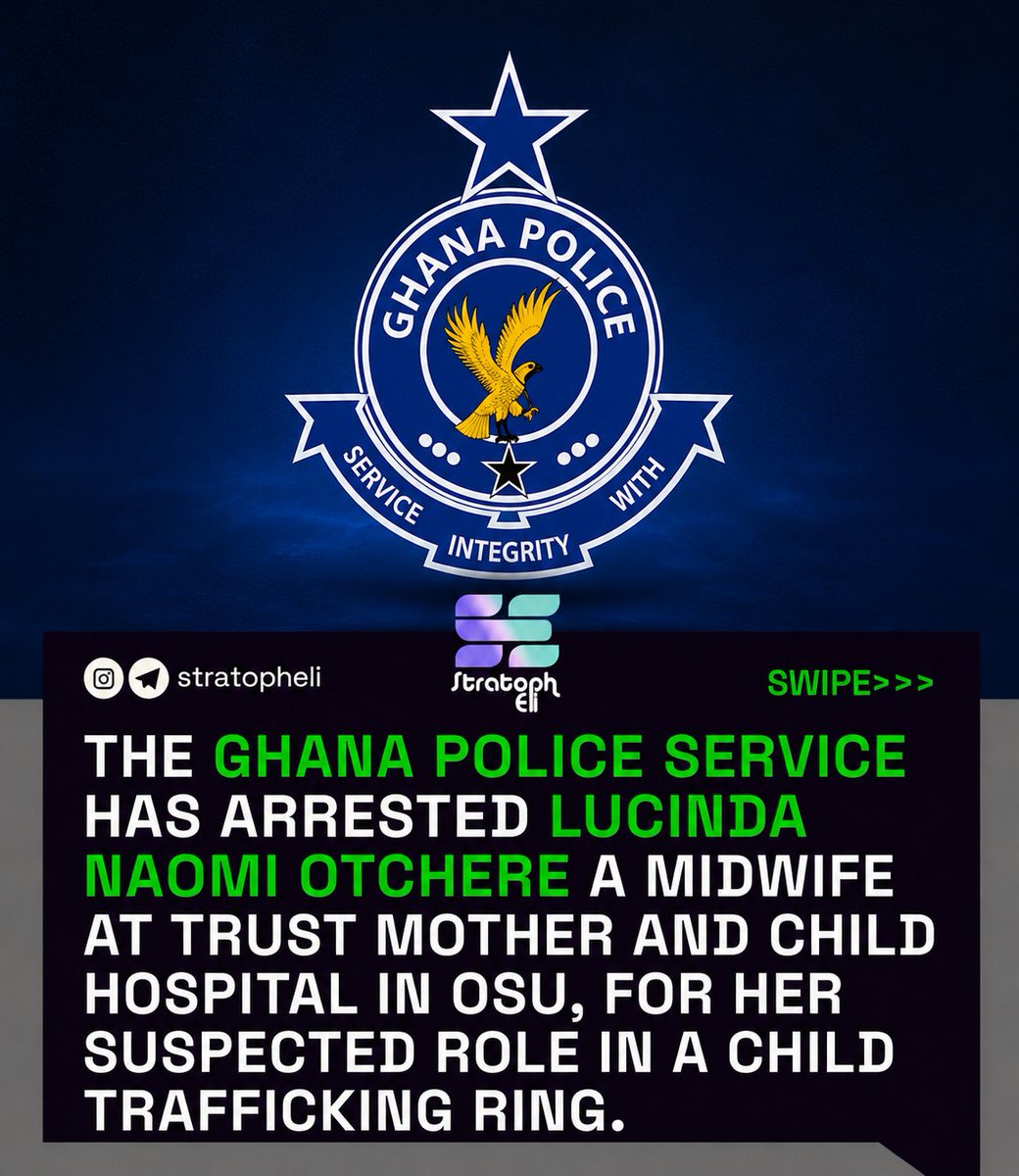 Scripture___'s tweet photo. The @GhPoliceService has arrested Lucinda Naomi Otchere a midwife at Trust Mother and Child Hospital in Osu, for her suspected role in a child trafficking ring.
#TheNDC
#GhanaNews #ghana #news https://t.co/EeI2Ftp9Ge