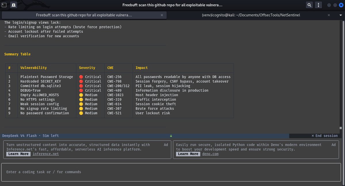 icognitosec's tweet photo. i found this vulnerabilities in a github repository for user authentication on a website https://t.co/c56HQKOrFF
