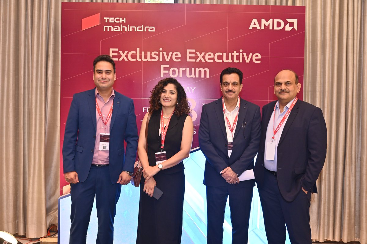 tech_mahindra's tweet photo. ✨ A Powerful Exchange of Ideas at the Exclusive Executive Forum ✨

Tech Mahindra, in partnership with AMD, successfully hosted an #ExclusiveExecutiveForum centered on AI at the Core: Redefining the Future of Financial Services. The evening brought together an esteemed group of senior BFSI leaders, #technologists, and #innovators for meaningful conversations on #scalingAI with purpose.

From trust‑first AI adoption and governance to moving beyond pilots and building production‑grade, future‑ready architectures, the discussions offered practical insights and real‑world perspectives on operationalizing #AI securely and responsibly across the #BFSI ecosystem.

We extend our sincere thanks to our panellists, speakers, partners, and participants for making this a truly engaging and impactful dialogue. Together, we continue to shape the future of AI‑led #enterprisetransformation.

 Swipe through the event glimpses capturing moments from this engaging exchange.

Know more about our #BFSI services and offerings: https://t.co/CW62T2CKy6

#ScaleAtSpeed #AIinBFSI #ResponsibleAI #FutureOfFinance #AIDeliveredRight