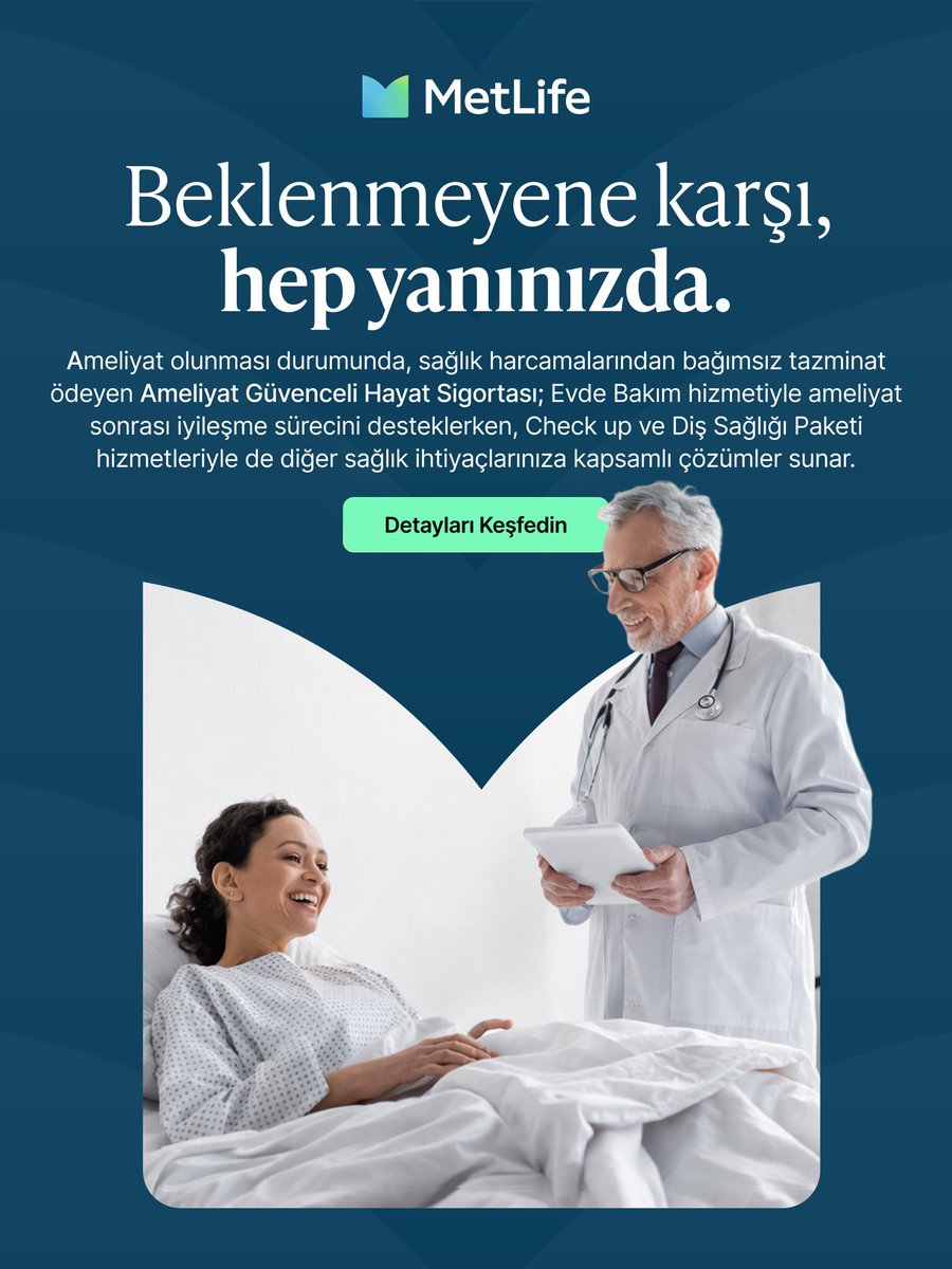 MetLifeTR's tweet photo. Beklenmedik anlar planlanmaz ama hazırlıklı olmak mümkün.

MetLife Ameliyat Güvenceli Hayat Sigortası ile sağlık harcamalarından bağımsız teminatla yanınızdayız.

#MetLifeTürkiye #HayatSigortası https://t.co/ESE4PBetYs