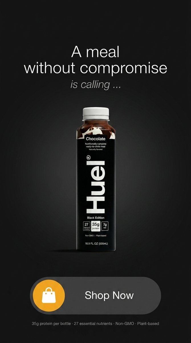 IfeoluwaAjeigb1's tweet photo. Static Ad for huel
#staticad #ads #figma https://t.co/ALDAG37N3i