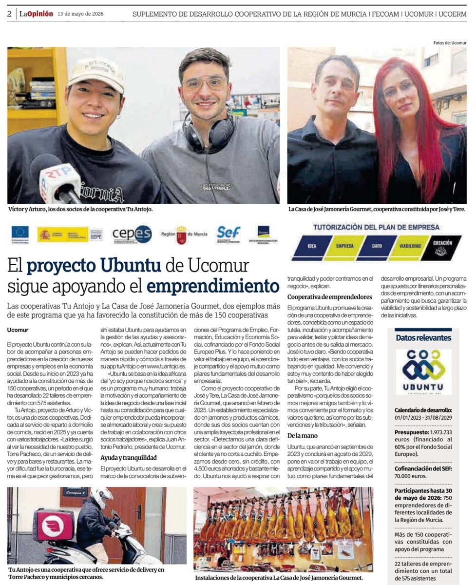 Unión Cooperativas Trabajo Asociado Región Murcia tweet media