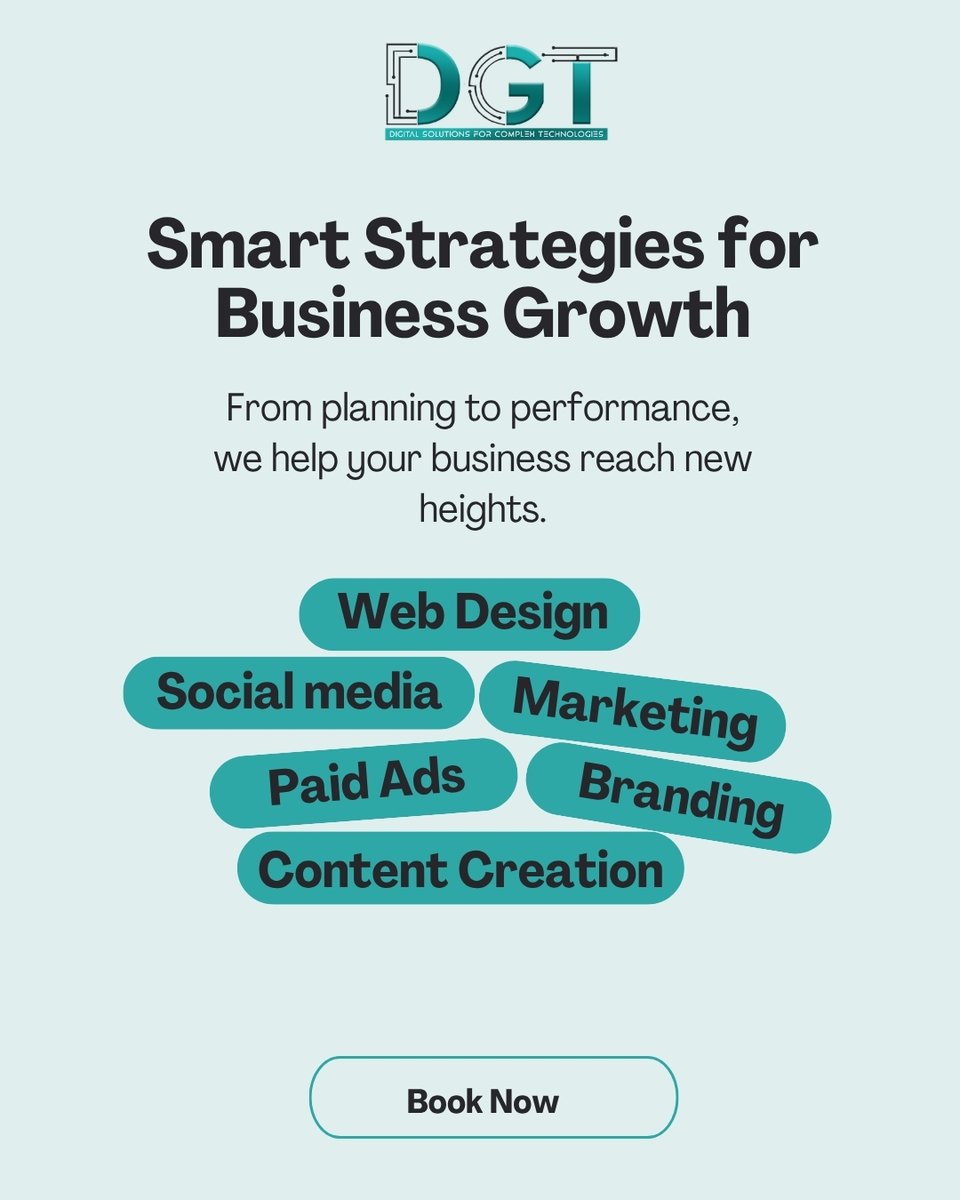 digiglobaltech1's tweet photo. Smart strategies. Real growth. Lasting impact.
At #DGT, we help businesses grow with digital solutions tailored to goals. Whether you need eye-catching web design, engaging smm, high-converting paid ads, or branding— we’ve got you covered.
Book now, https://t.co/1jfphCC25P https://t.co/ozKh28grBS