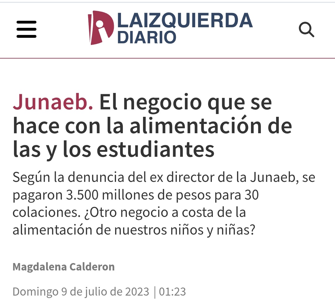 Pichi_Rei's tweet photo. @juancarlossaid @s Creo que no leímos nunca un comentario de este personaje cuando el año 2023, los medios en sus reportajes hablaban de lo sinvergüenzas que son quienes administran los programas JUNAEB, en la lupa gobiernos de Bachelet y Boric... Sí hasta periodismo de izquierda denunciaba esto. https://t.co/6QKAt321Tc