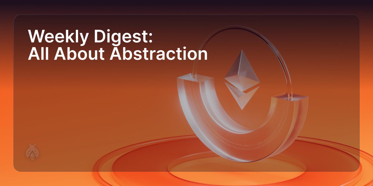 etherspot's tweet photo. Last week in Web3 Abstraction:

- Deep dive on Ethereum accounts
- Native proof verification reducing rollup verifier complexity
- 7702 + 8141 for prediction market parlays by @alexanderchopan
- 7702 Collective call by @ParticleNtwrk

Read more 👉 https://t.co/IK6ulwf8Bt https://t.co/MLEVaXdMUa