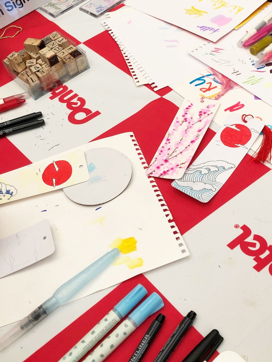 PentelUK's tweet photo. It's Day two of the London Stationery Show, we’re back with the brilliant @gabbykere showcasing our stunning Pentel Arts range. We've got some great summer offers you won't want to miss! Come and say hello – we’re on Stand M300. 
https://t.co/rby4rHlGHk
#penteluk #NatStatWeek https://t.co/6wrvSymn5f