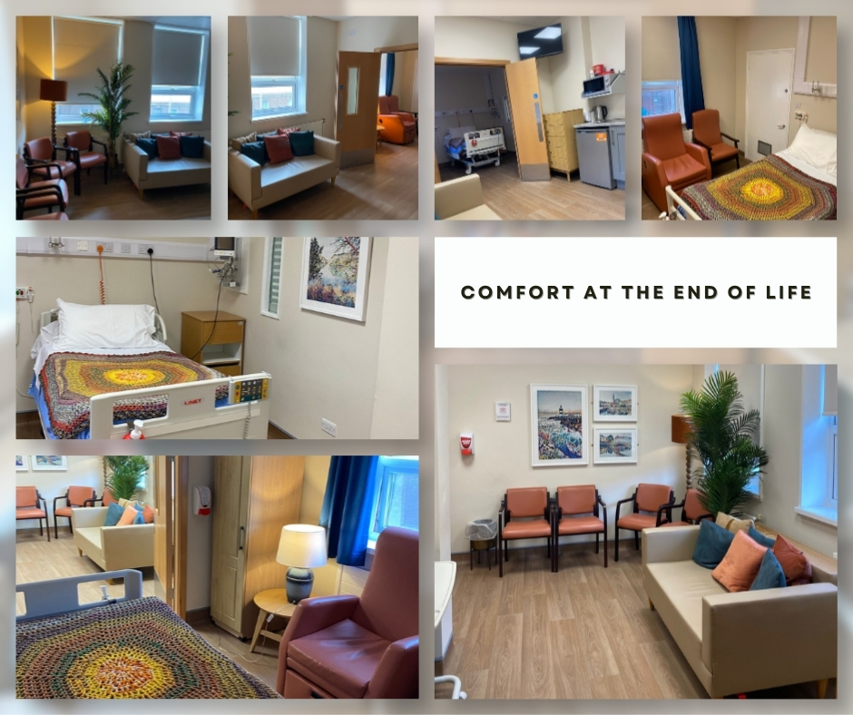 CUHCharity's tweet photo. For patients needing privacy and comfort, the Comfort Care Suite offers a homely sanctuary. A vital service to help loved ones navigate end of life care. The Dr Con Murphy Charity Golf Classic supports the creation of rooms like these - https://t.co/HhNmPi5Erp https://t.co/w1mY47Idj2