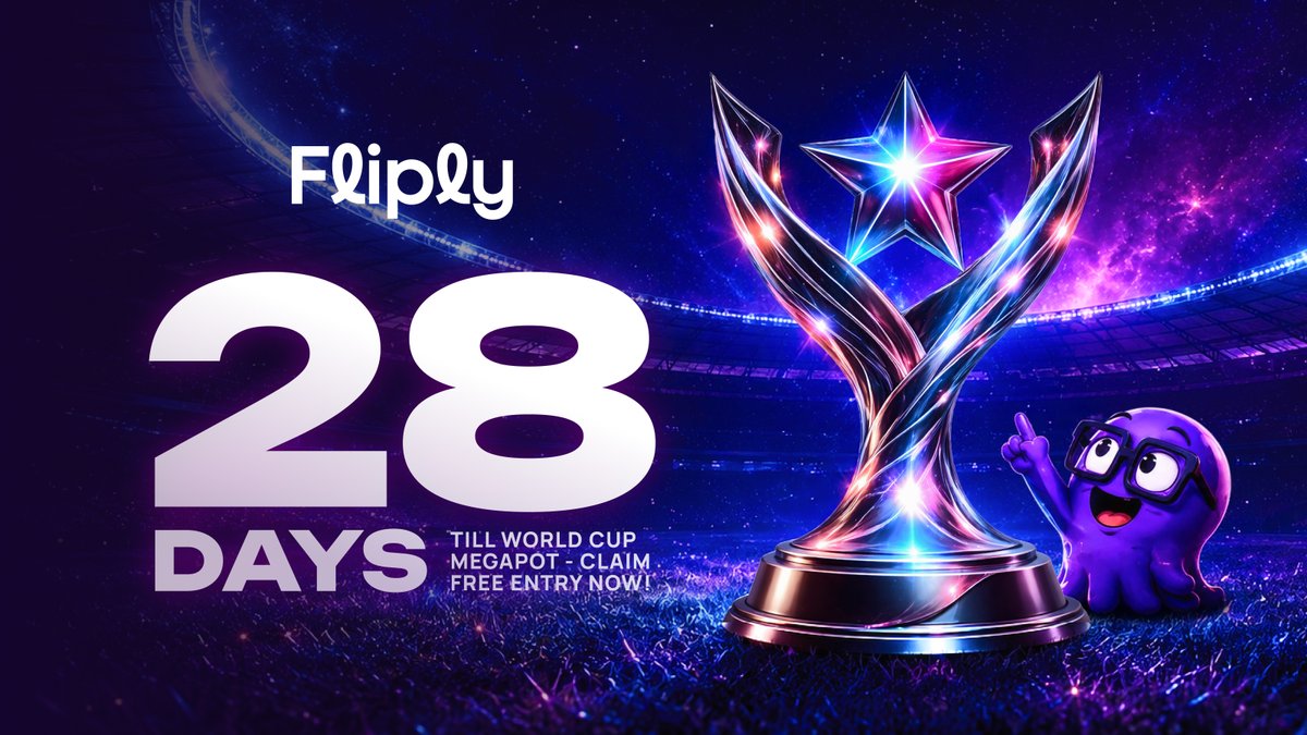 fliplymarket's tweet photo. 28 days left left until the World Cup kicks off 🏆 

The World Cup is coming. The bad takes are warming up. The leaderboard is already taking notes.

🎫 Claim your free entry into Fliply’s $10,000 total prize pool and prove your pick early. https://t.co/Ej6UkH2xdE