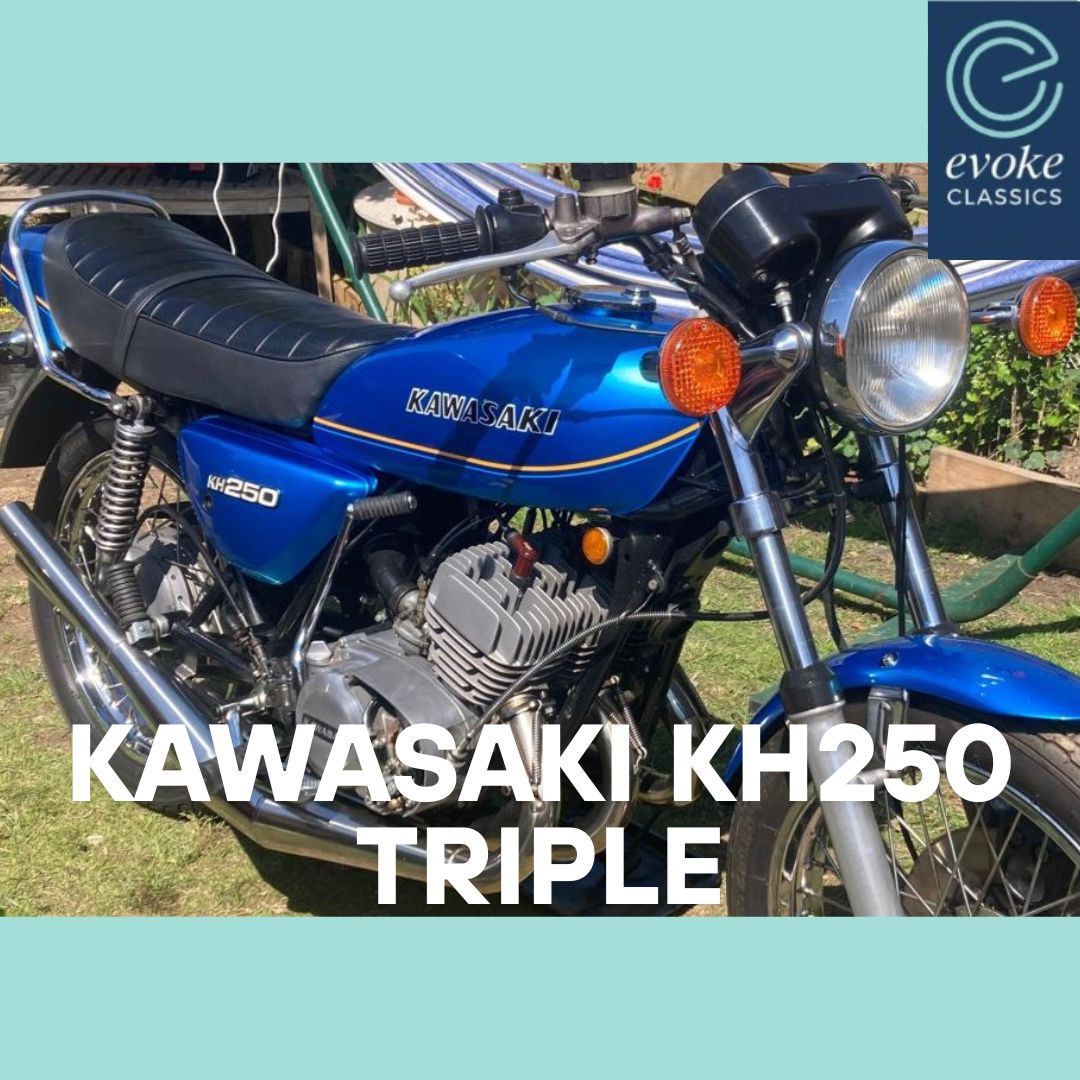 EvokeClassics's tweet photo. LIVE AT AUCTION
1977 Kawasaki KH250 Triple
https://t.co/I79ekBCs8x
23 year ownership
Professionally repainted
Higgspeed stainless exhaust
Extensive doc pack
Tax, MOT & ULEZ exempt
HPI Clear
#ClassicMotorcycle #ClassicBikes #KawasakiKettle #KawasakiTriple #KH250 https://t.co/rtFC41pq2n