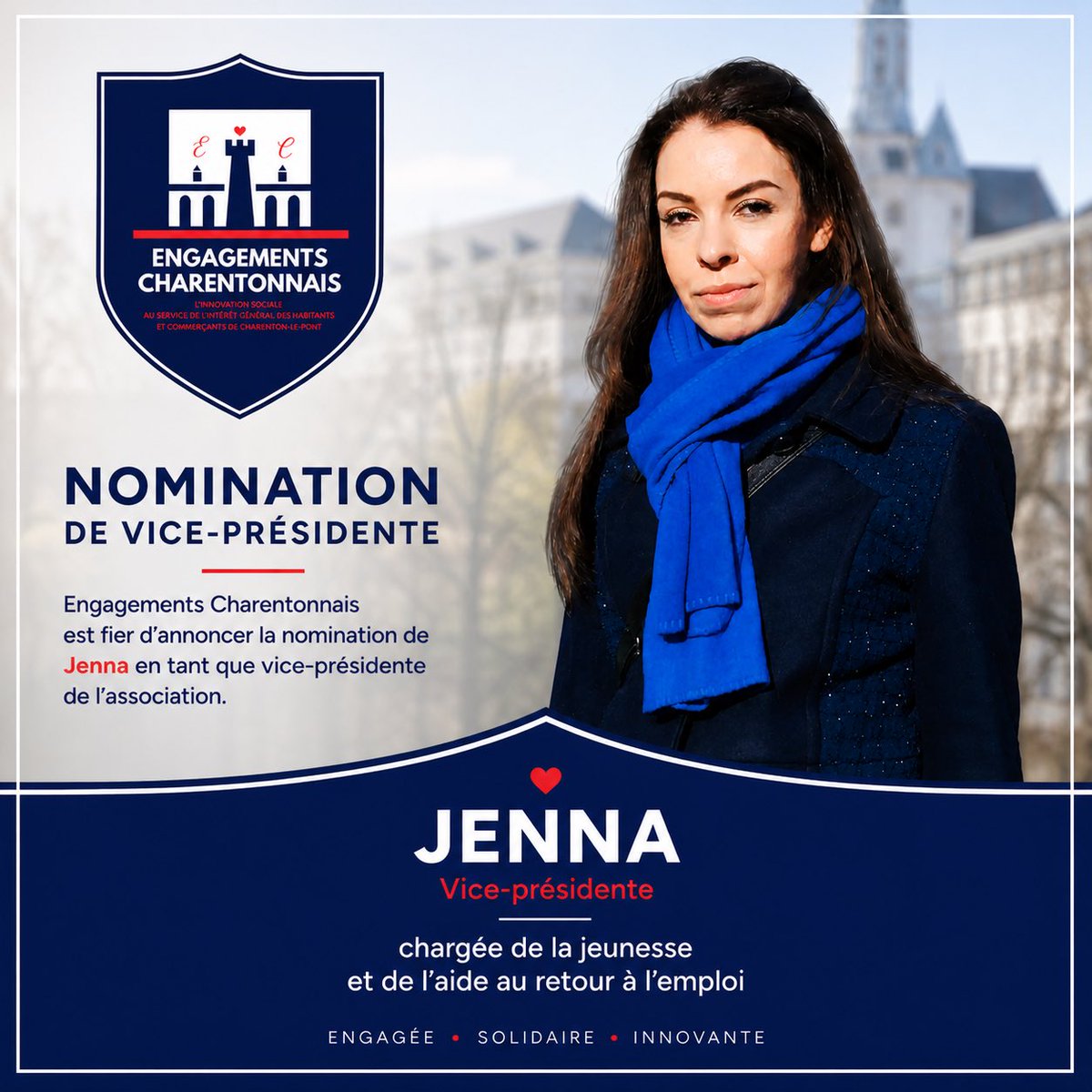 E_Charentonnais's tweet photo. 📢 Annonce officielle nomination vice présidents. 🇫🇷

📚🕊️Gad Amar chargé de la mémoire et de la transmission👩‍🎓💼🚀 Jenna Hammadi chargée de la jeunesse et de l’aide au retour à l’emploi.

🤝 2 personnalités engagées, qui porteront avec force les valeurs républicaines.❤️ https://t.co/fUHs7HFm4J