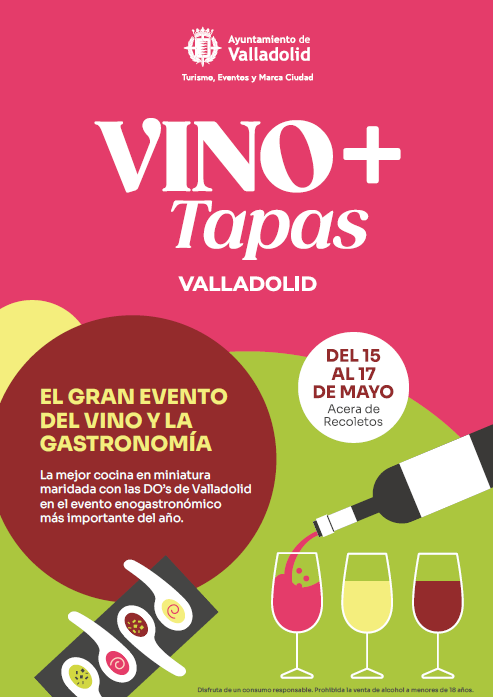 DOCigales's tweet photo. ¡Vino + Tapas Valladolid ya está aquí!

Del 15 al 17 de mayo os esperamos en la Acera Recoletos de #Valladolid, disfrutarás de 67 bodegas de las 5 DOs de la provincia, las tapas ganadoras a nivel nacional y mundial en 2025 y música en directo #planazo. https://t.co/08h32pNwac