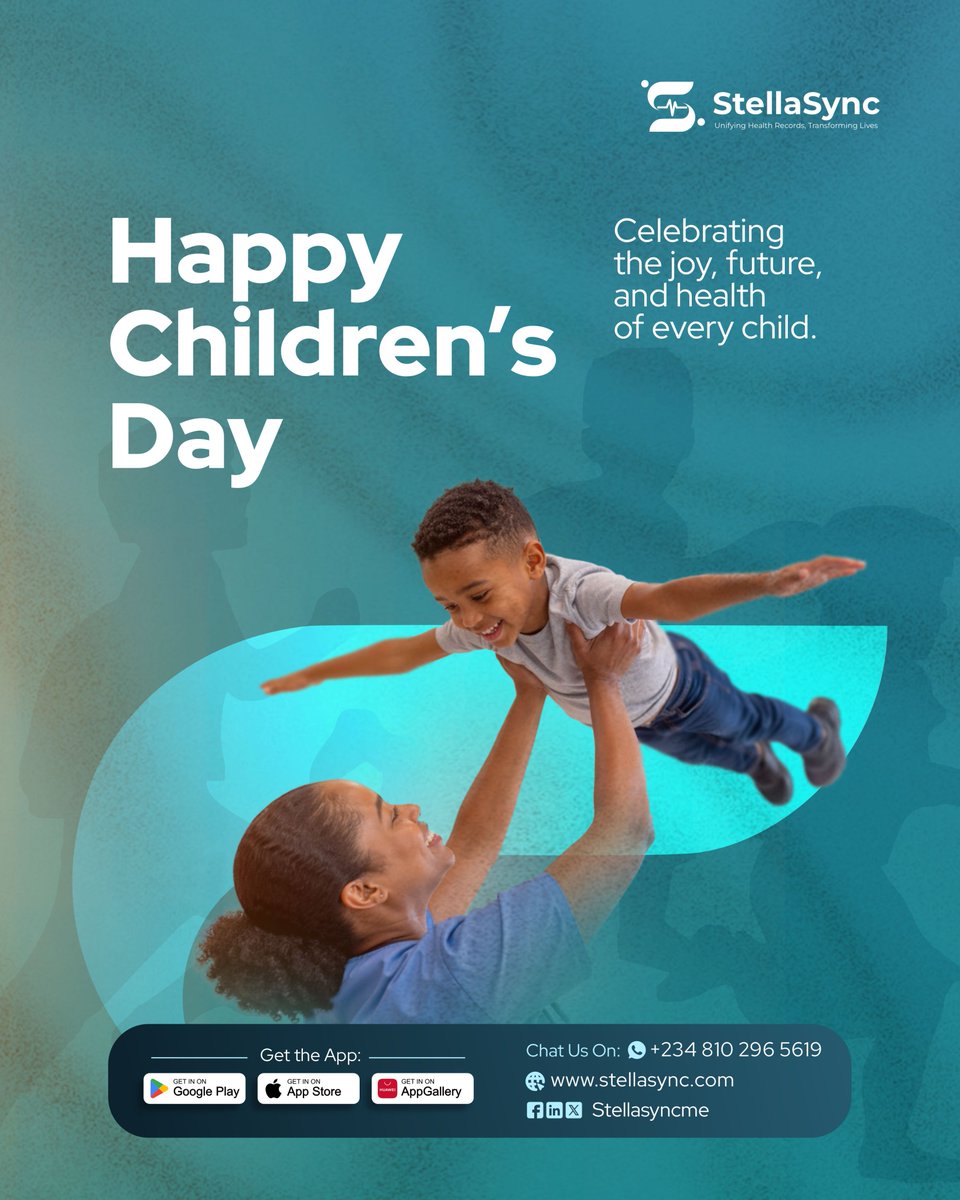 stellasyncme's tweet photo. Happy Children’s Day 🎉

Supporting better pediatric care with smarter healthcare solutions.

#ChildrensDay #PediatricCare #StellaSync #StellaSyncEMR #EMR #Healthcare #HealthTech https://t.co/4eUCIrhNq0