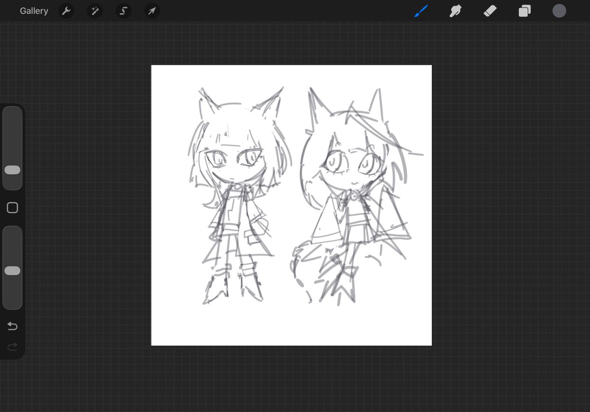 theasterixaster's tweet photo. Sketch of my two fav “cats” https://t.co/CusYNHeefN