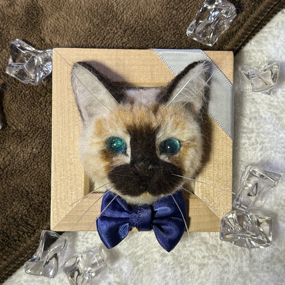 シャム猫 #ハンドメイド #羊毛フェルト