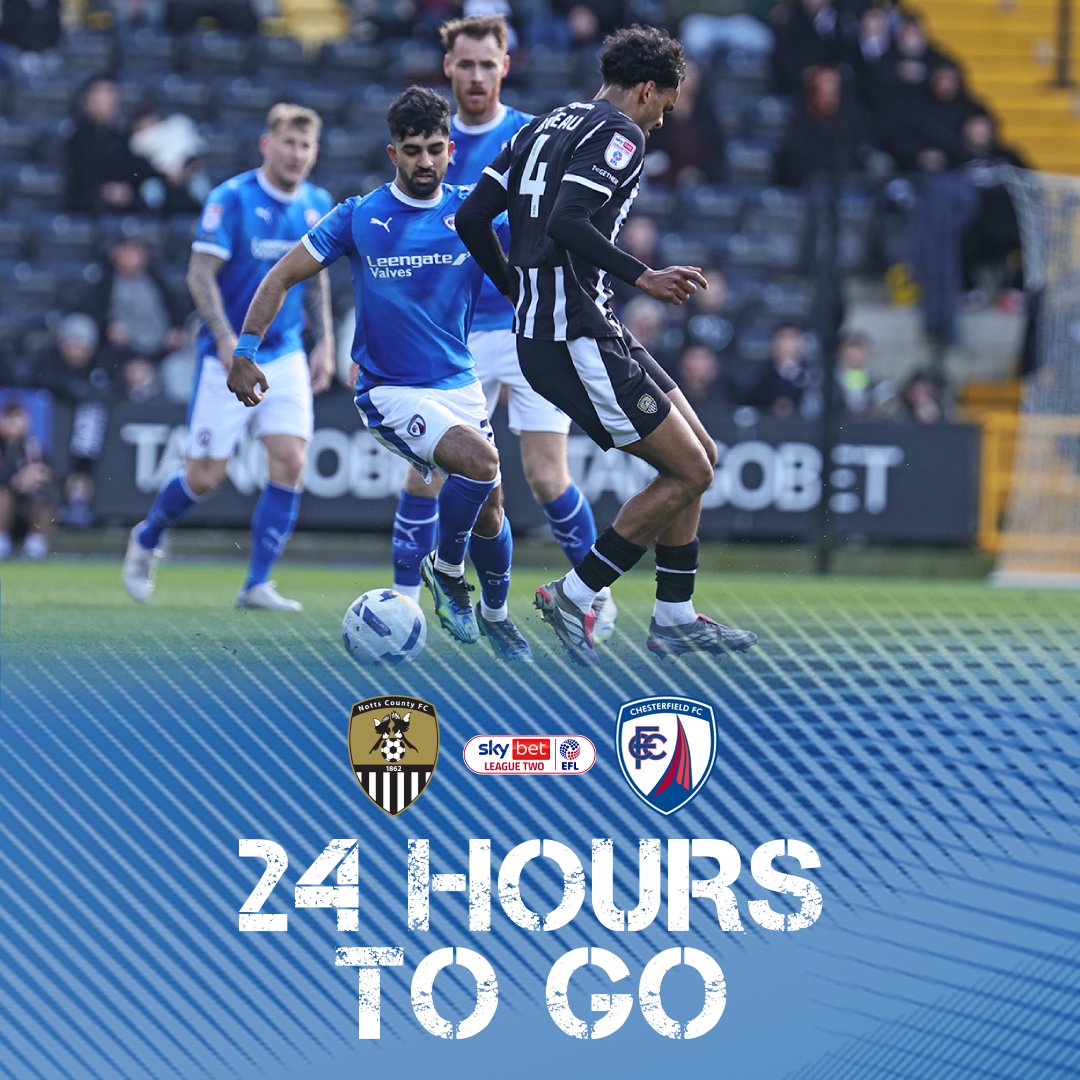 ChesterfieldFC's tweet photo. The second chapter of our play-off semi-final takes place tomorrow 📖⏳

#Spireites https://t.co/OOVbGLP8NN