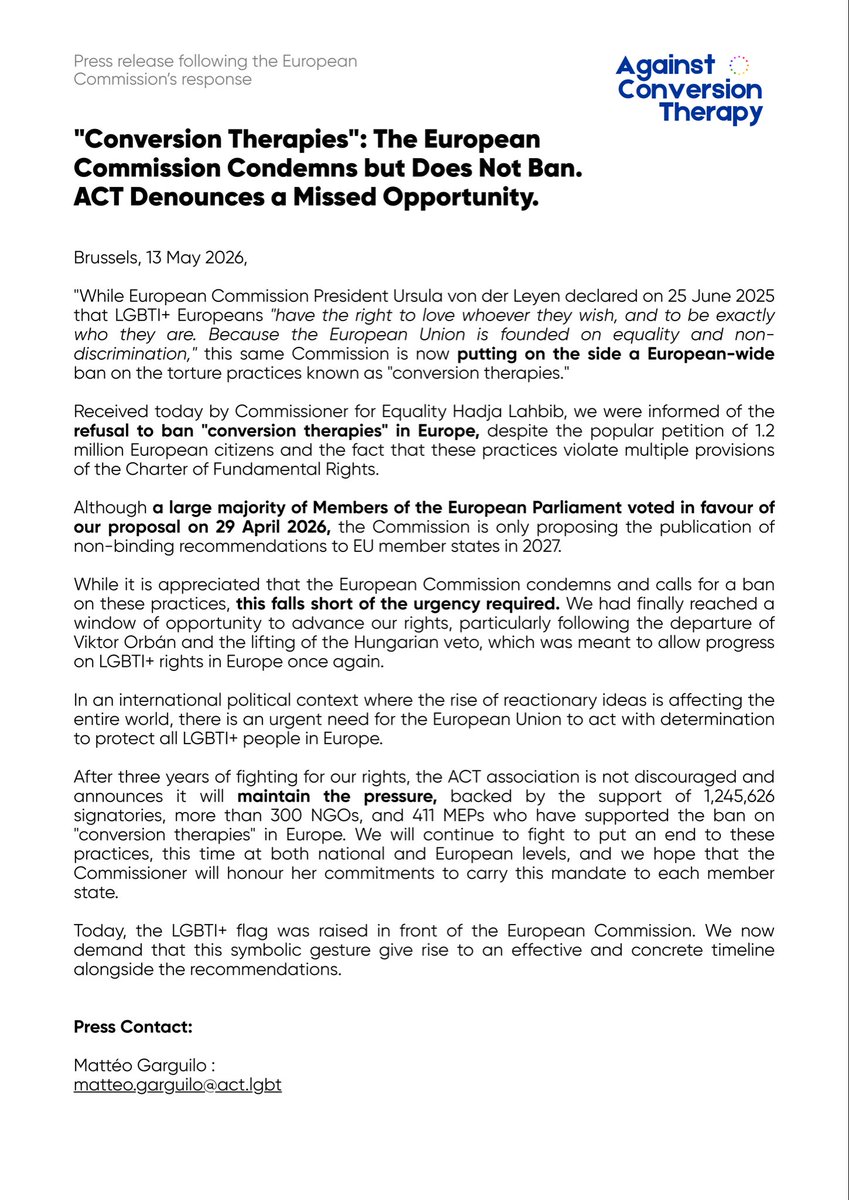 Against Conversion Therapy tweet media