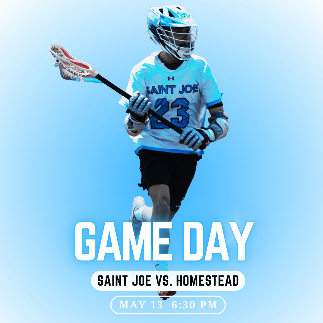 SJLax's tweet photo. One more regular season battle before the postseason begins. Saint Joe takes on Homestead tonight at 6:30 pm in Fort Wayne. #HuskyLax #WeAreSaintJoe https://t.co/pLgod5XH6D