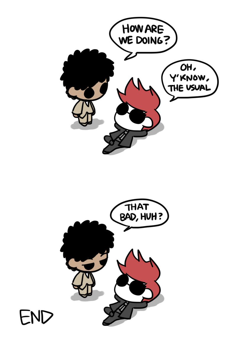 vey_kun's tweet photo. It Goes On.

I havent watched the new episode/miniseason, and who knows when I plan to because from what I heard the episode and ending is....disappointing. For the moment, I will still draw demon Crowley and angel Aziraphale doing daily sarcasm.
#goodomens https://t.co/dMsoSbXgG6
