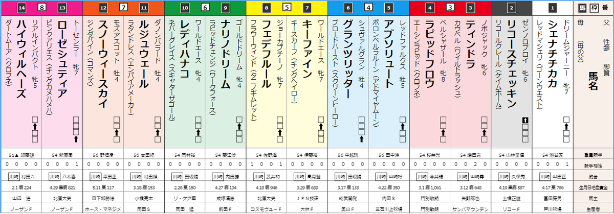うわー、1人気の勝ち馬を馬券に入れていませんでした。でもワイドだけ