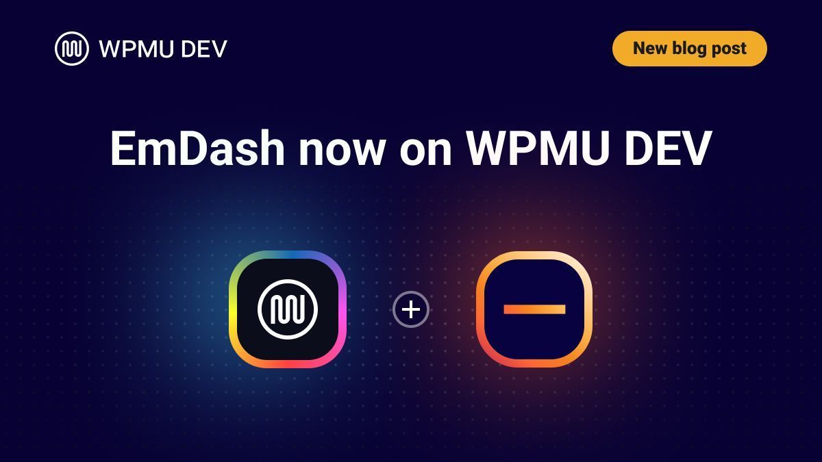 wpmudev's tweet photo. So… we’ve gone and added EmDash to Unlimited Hosting 

Yep. You can now spin up one-click managed EmDash sites right alongside your WordPress sites inside The Hub.

SSO login.
Domains.
Backups.
Security.
SSH/SFTP.
Analytics.
The lot.

If you haven’t come across EmDash yet, it’s Cloudflare’s new open source CMS project built for modern web infrastructure.

And honestly? We thought it was too interesting not to support.

The best part is you don’t need to learn a whole new hosting platform or glue together random infrastructure just to try it out.

If you already use WPMU DEV hosting, you already know how this works.

Click button.
Launch site.
Start building.

It’s included with every Unlimited Hosting server at no extra cost for Premium members.

Go have a play 

https://t.co/JmsUJqjvuV