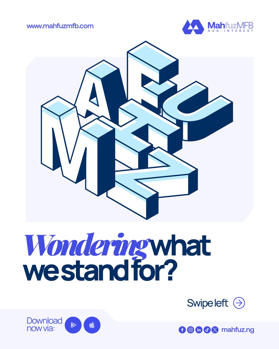 MahfuzNg's tweet photo. Six letters…. Same mission 

At Mahfuz, we are not just another bank. We are built on values. 

#viral #BankingSystem https://t.co/aKrgFOHf6S