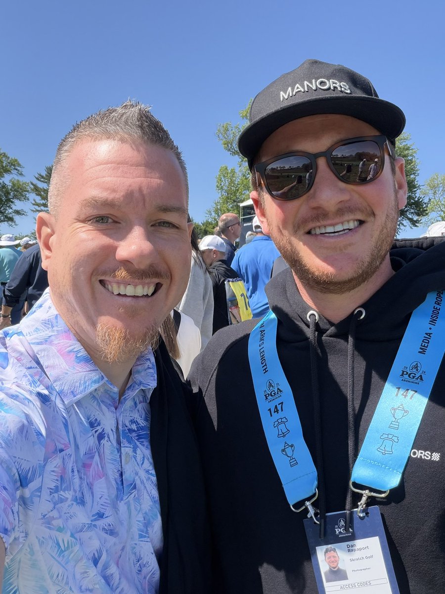 Stoney096's tweet photo. @Daniel_Rapaport Awesome seeing ya at the practice round Tuesday! Thanks for stopping and taking the pic man! #PGAChampionship #PGA https://t.co/RS09F5CBei