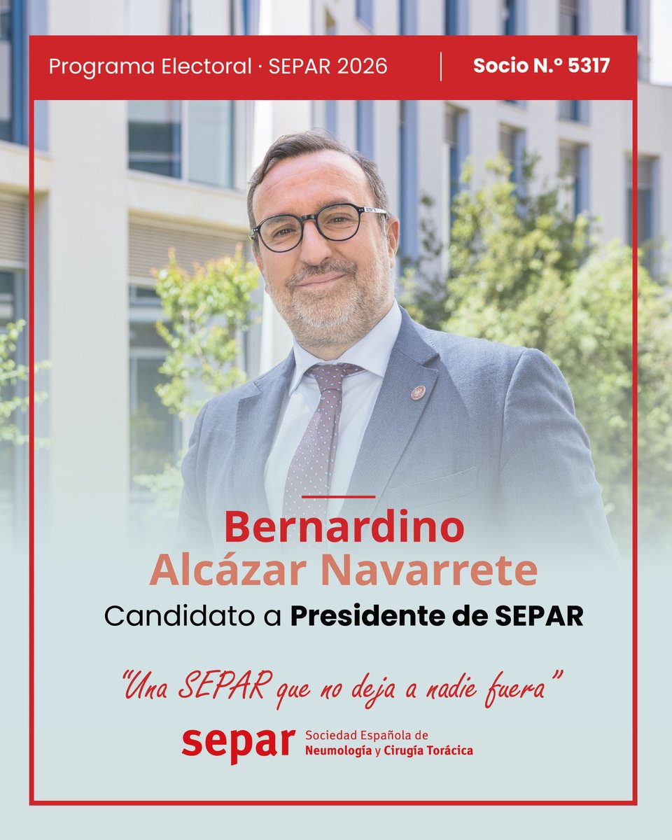 banavarrete's tweet photo. Soy el socio 5317🫁 Con esa misma ilusión que sentí el primer día, hoy presento mi candidatura a la presidencia de la SEPAR ✨
💻 Si eres miembro de la SEPAR, podrás realizar tu voto en https://t.co/YC8ceAbEvp a partir del 18 de mayo de 2026 https://t.co/UaQJAvK64e