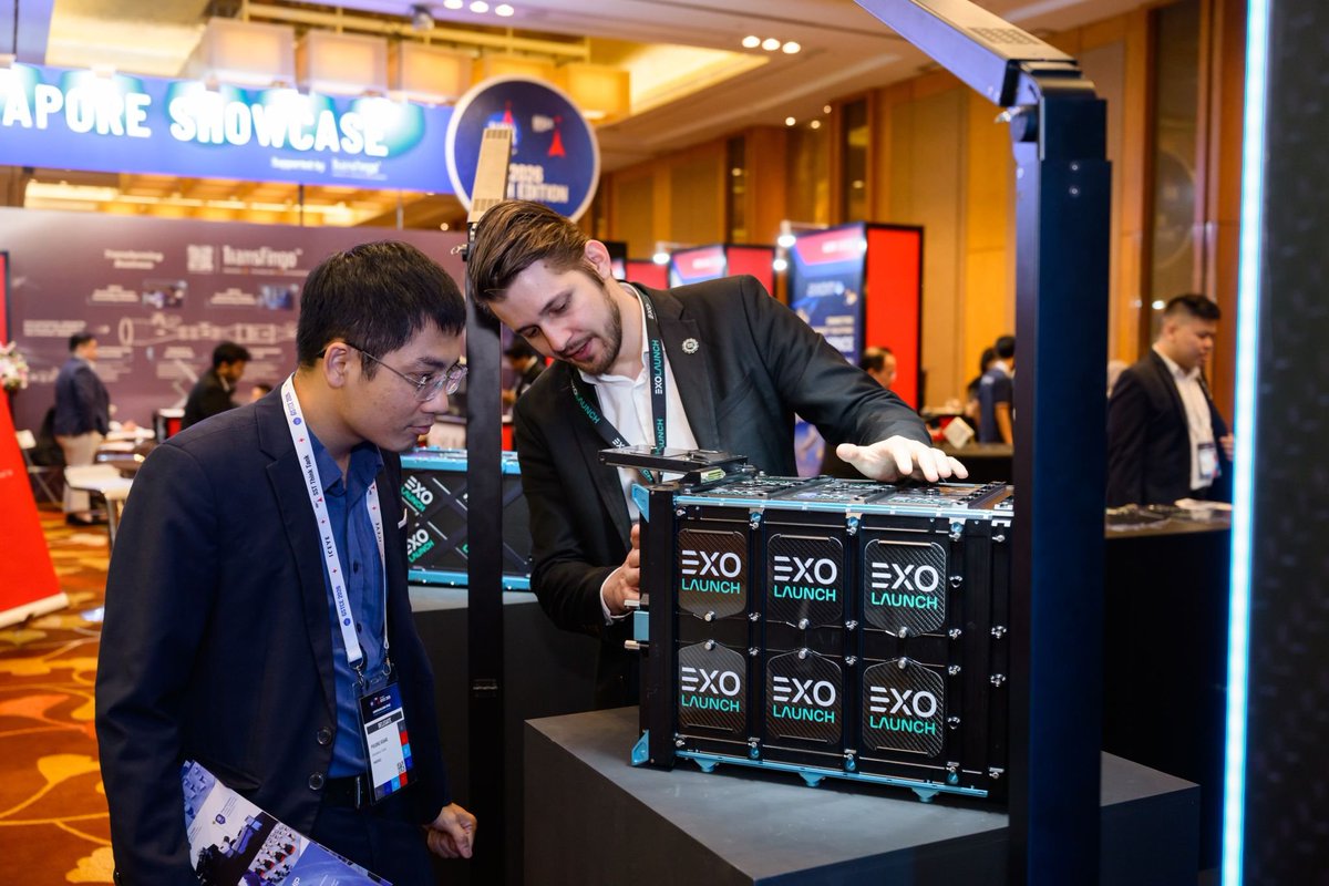 Exolaunch's tweet photo. #GSTCE 2026: We’ve landed 🚀 Our team is at booth A06 and ready to discuss how Exolaunch delivers the most streamlined path to orbit for your next launch(es).

✉️ Ready to join our launch heritage of ~ 800 deployed satellites across 47 missions? Let’s talk: sales@exolaunch.com https://t.co/opXrSdA21U